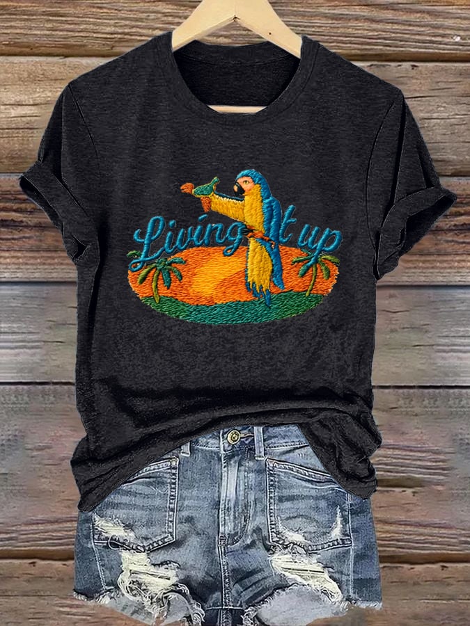 Women's Liuing It Up Print Shirt