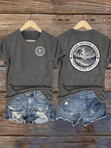 Retro Mother, Mother Ocean, I Have Heard You Call Print T-Shirt